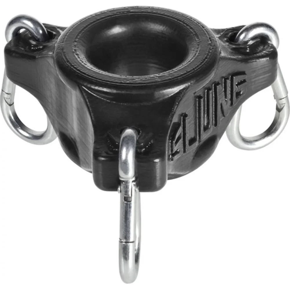 OxBalls Slung Silicone Ballstretcher with Weight Clips, 1", Black