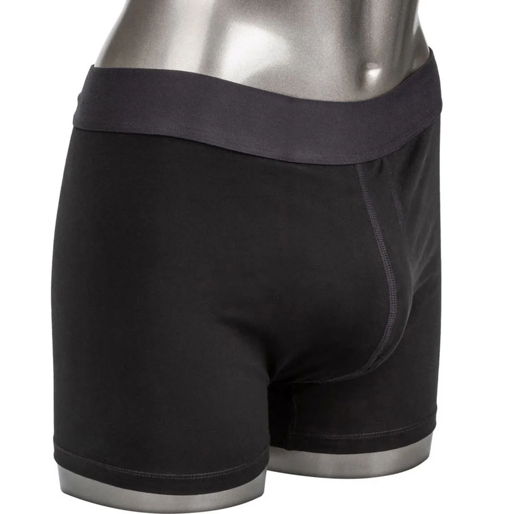 Packer Gear Boxer Brief Harness with Packing Pouch, Medium/Large, Black