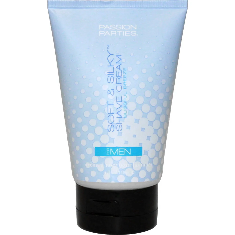 Passion Parties Soft & Silky Shave Cream for Men, 4 fl.oz (118 mL), Blissful Breeze