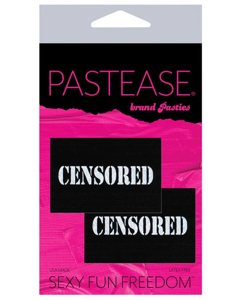 Pastease Black Censor Bar Nipple Pasties