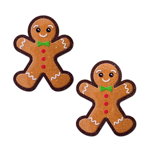 Pastease Christmas Gingerbread Man Nipple Pasties