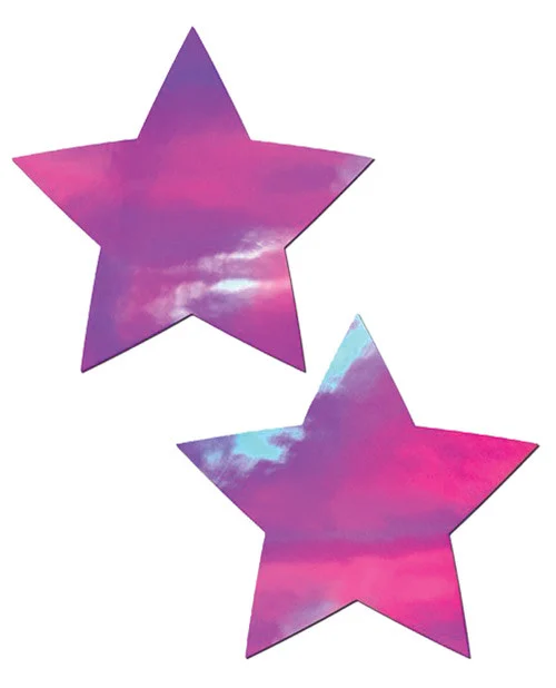 Pastease Holographic Pink Stars Nipple Pasties