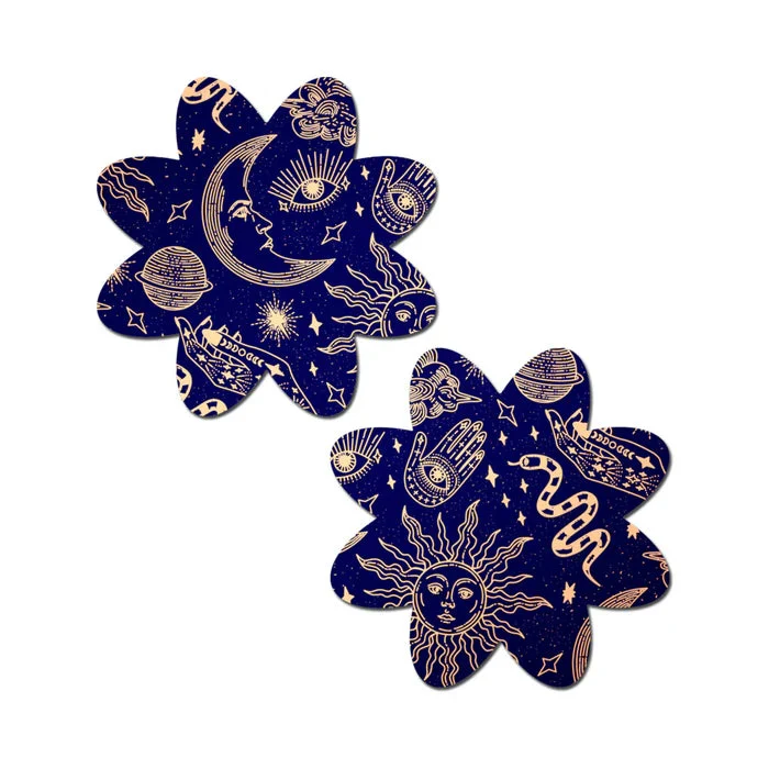 Pastease Midnight Celestial Sun & Moon Petal Breast Pasties
