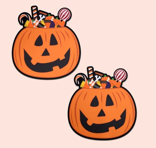 Pastease Orange Trick Or Treat Pumpkin Nipple Pasties