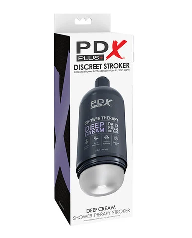 PDX Plus Discreet Stroker Deep Cream Shower Therapy Stroker