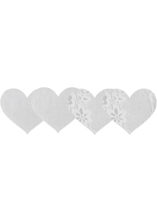 Peekaboo White Luminous Hearts Pasties