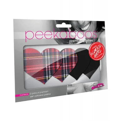 Peekaboos Premium Pasties Schoolgirl Edition - Hearts