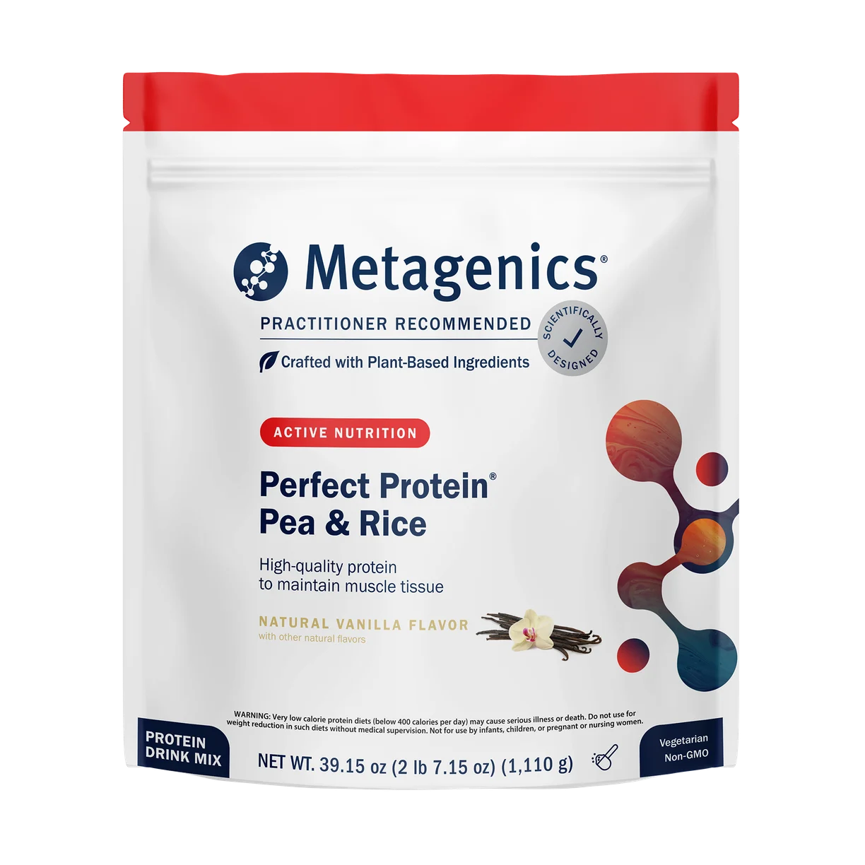 Perfect Protein Powder - Vegan Pea and Rice Protein, Vanilla By Metagenics