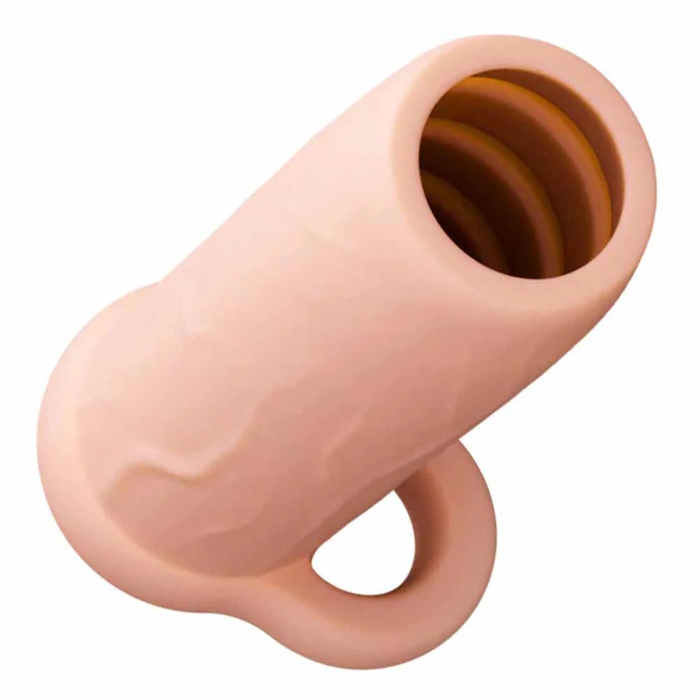 Performance Girth Enhancement Sleeve with Ball Strap, 4.25", Vanilla
