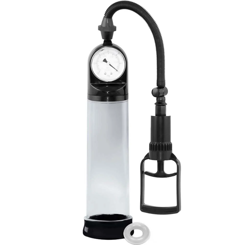 Performance VX2 Penis Pump with Gauge, 8" by 2.5", Clear