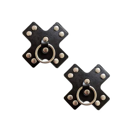 Pierced N Punked Black Faux Leather Nipple Cover Pasties