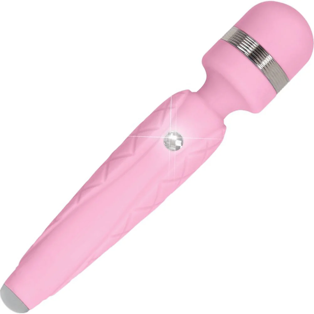 Pillow Talk Cheeky Luxury Rechargeable Massager Wand, 8", Pink