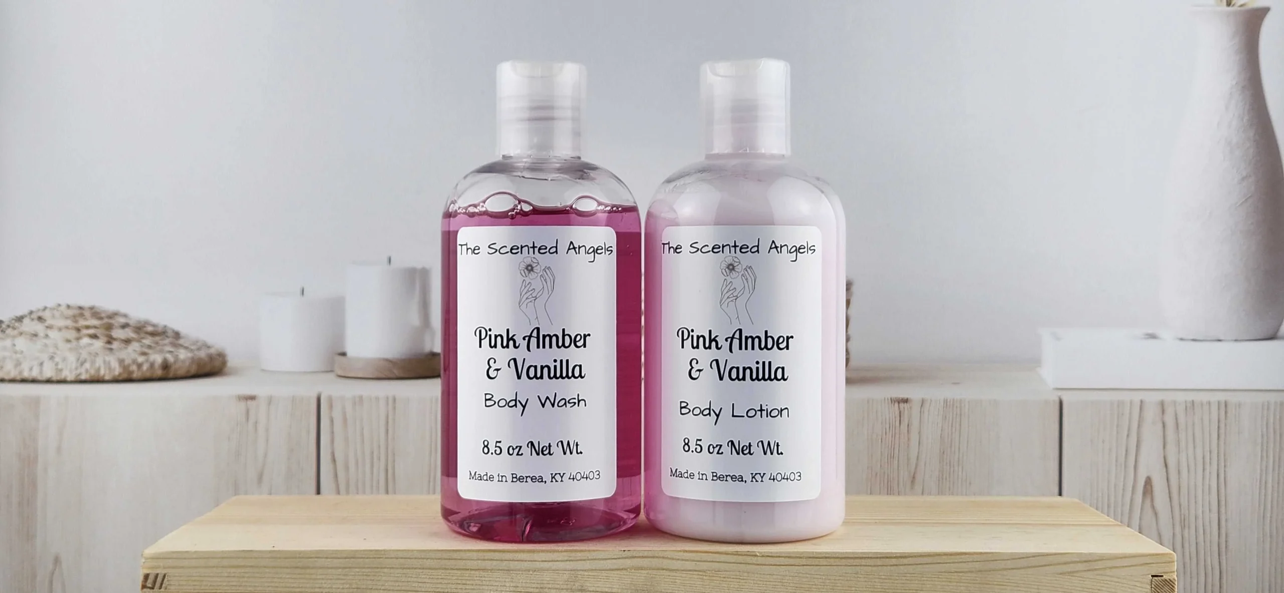 Pink Amber & Vanilla Lotion and Body Wash