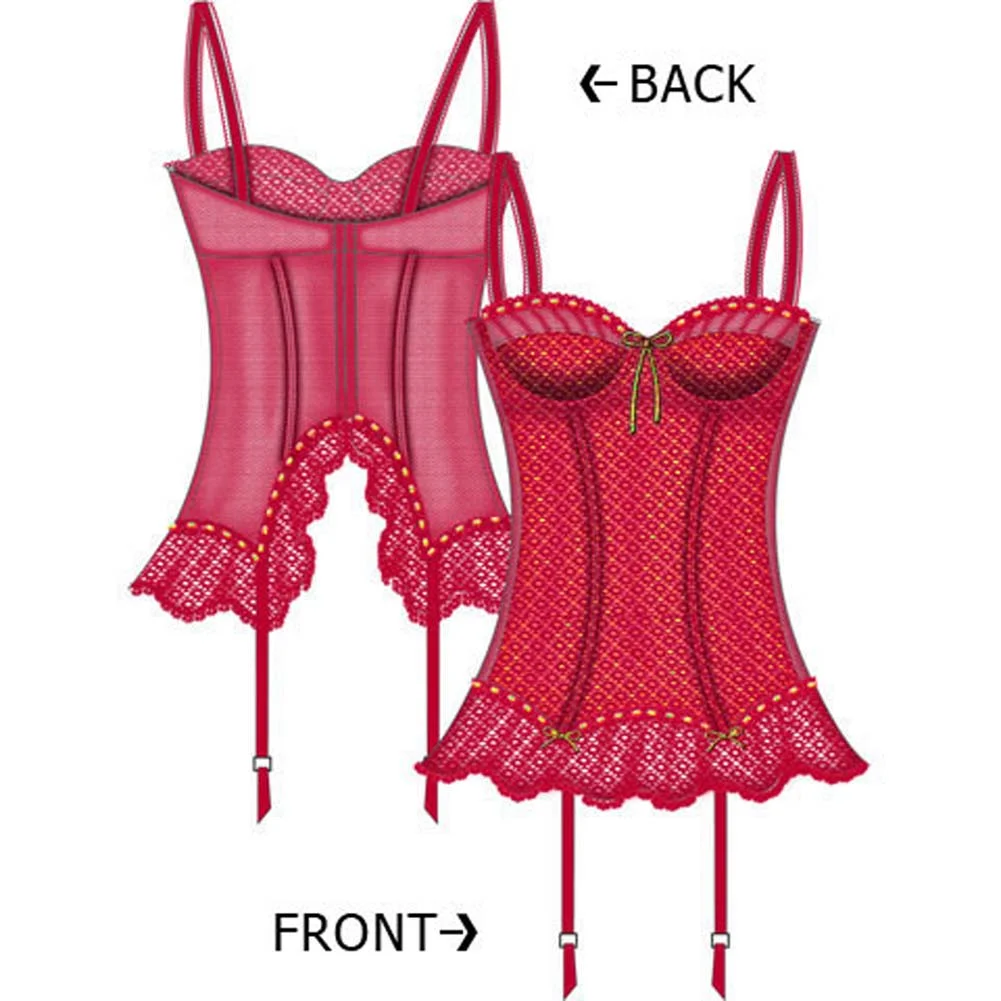 Pink and Pretty Flexible Boning Bustier, 34C, Pink