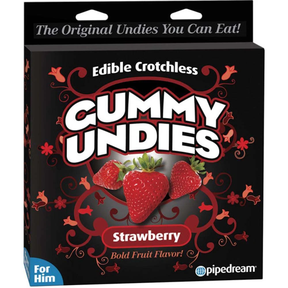 Pipedream Edible Male Gummy Undies, Strawberry