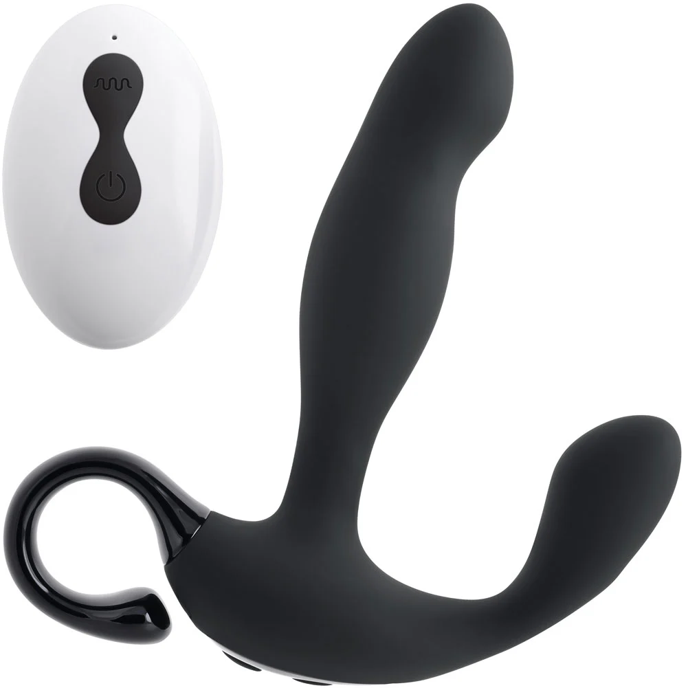 Playboy Come Hither Remote Controlled Prostate Massager, 5.25", Black