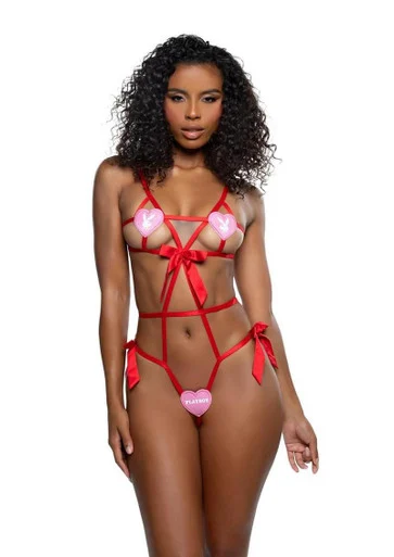 Playboy Lingerie Lovestruck Bunny Strappy Teddy