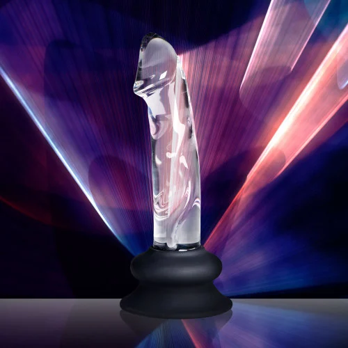 Pleasure Crystals 5.6 Inch Glass Dildo with Silicone Base