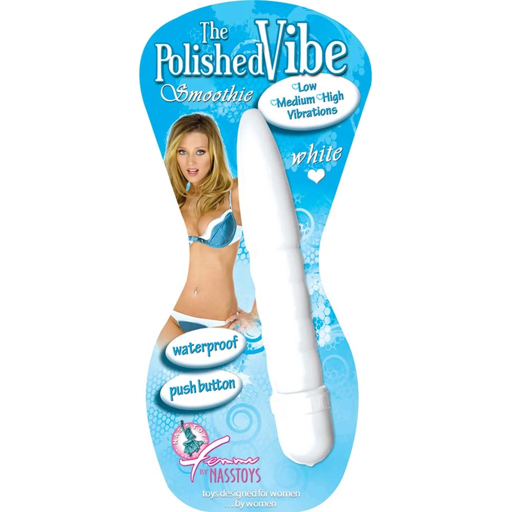 Polished Smoothie Waterproof Personal Massager, 6", White