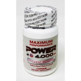 Power 4000 Dietary Male Sexual Supplement 6 Pills Bottle