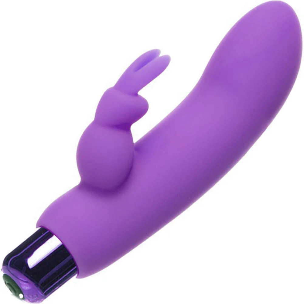 PowerBullet Alices Bunny Bullet with Removable Rabbit Sleeve, 4", Purple