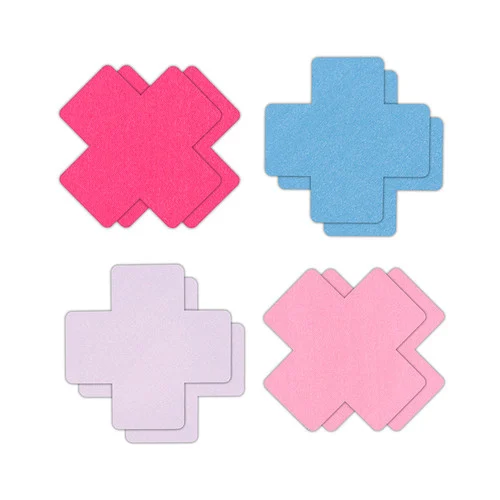 Pretty Pasties 4 Pair Cross II Assorted Nipple Covers