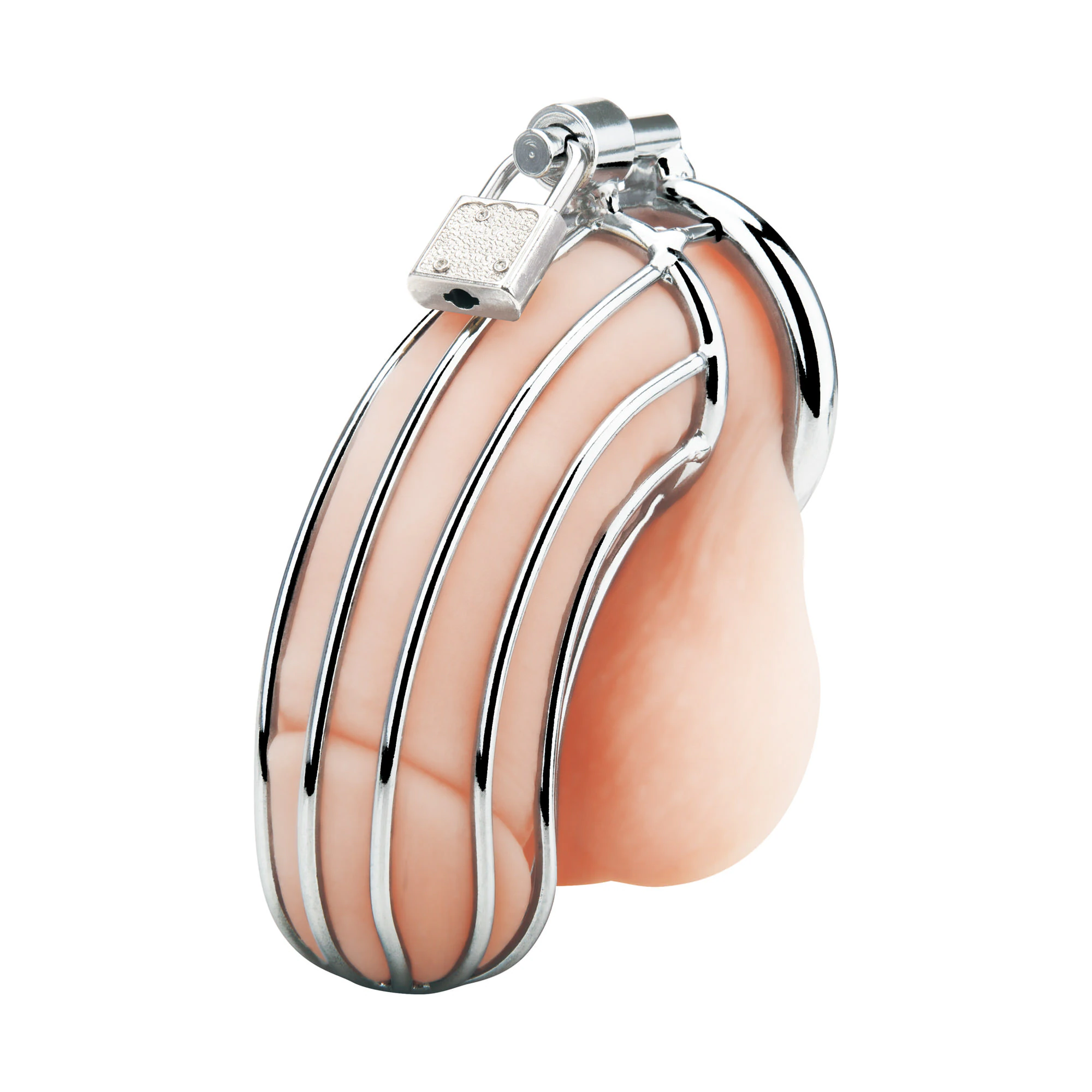 prisoner stainless cock cage - silver