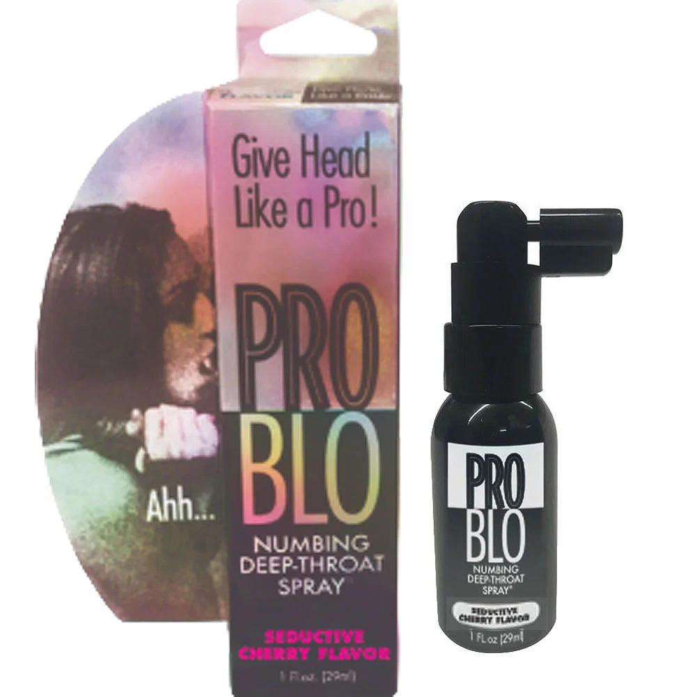 ProBlo Flavored Numbing Deep Throat Spray, 1 fl.oz (29 mL), Cherry