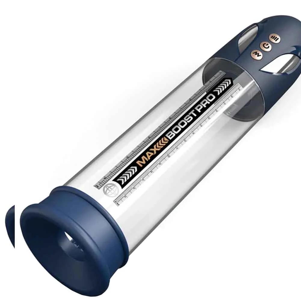 Pump Worx Max Boost Pro Flow Auto Penis Pump, 11.3" by 2.5", Blue