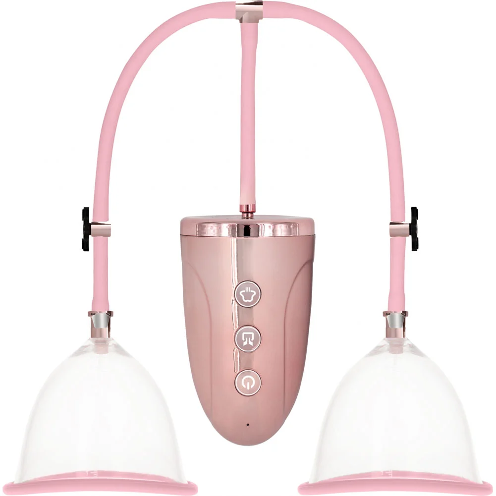 Pumped Automatic Rechargeable Breast Pump Set, Large, Pink