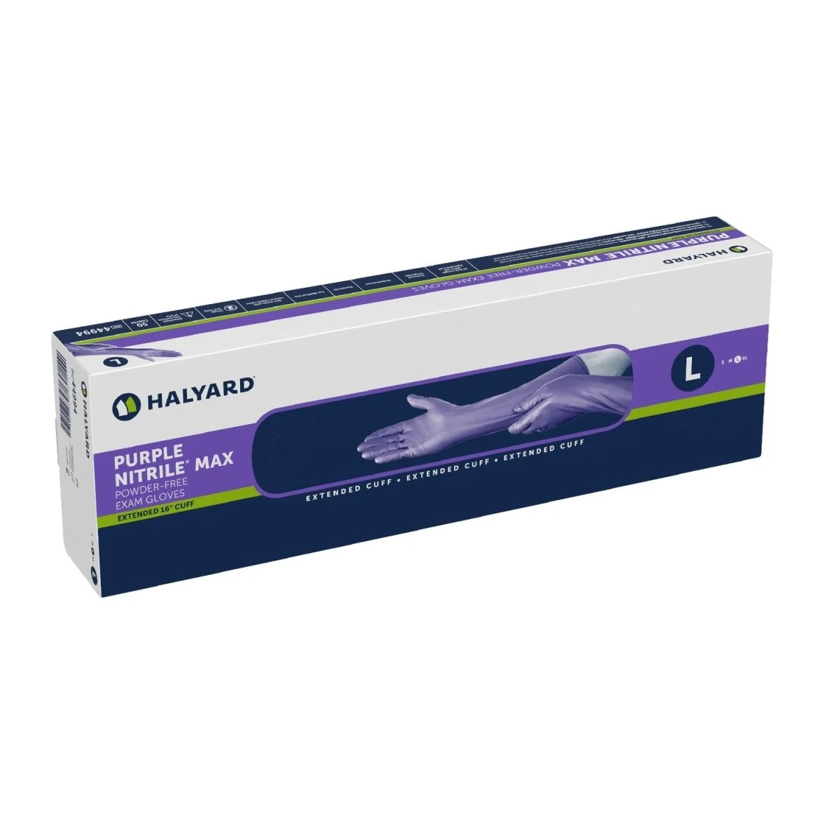 Purple Nitrile Max Nitrile Extended Cuff Length Exam Gloves