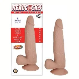 Realcocks Dual Layered Number 5 Flesh 8 inches