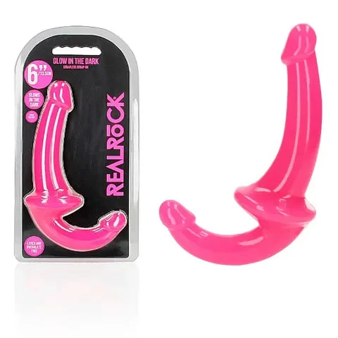 REALROCK 6 INCH STRAPLESS STRAPON GLOW IN THE DARK