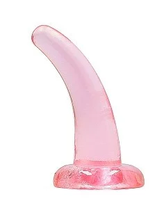 RealRock Crystal Clear Non Realistic 5 Inch Curved Dildo by Shots