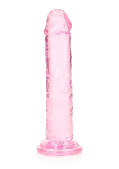 RealRock Crystal Clear Straight Realistic 6 Inch Dildo by Shots