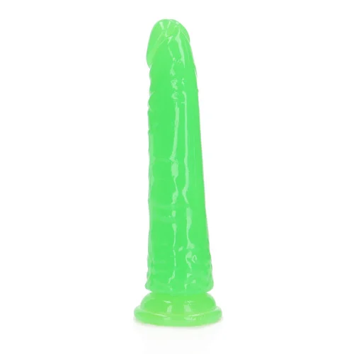 RealRock Glow In The Dark Slim 7 Inch Dildo by Shots