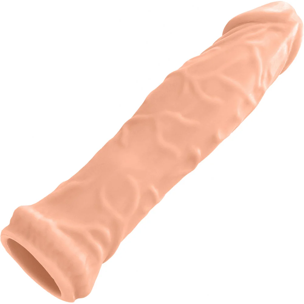 RealRock Penis Extender Sleeve, 6.5", Vanilla