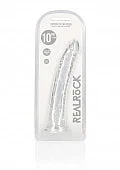 REALROCK REALISTIC SLIM DILDO 10 INCH CLEAR