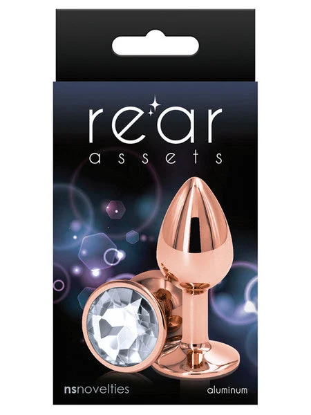 REAR ASSETS SMALL ROSE GOLD MULTICOLOUR GEM PLUG