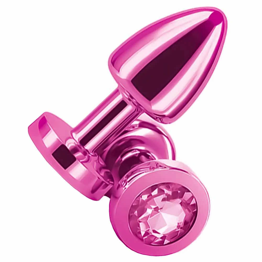 Rear Assets Tapered Metal Butt Plug, Petite, Pink