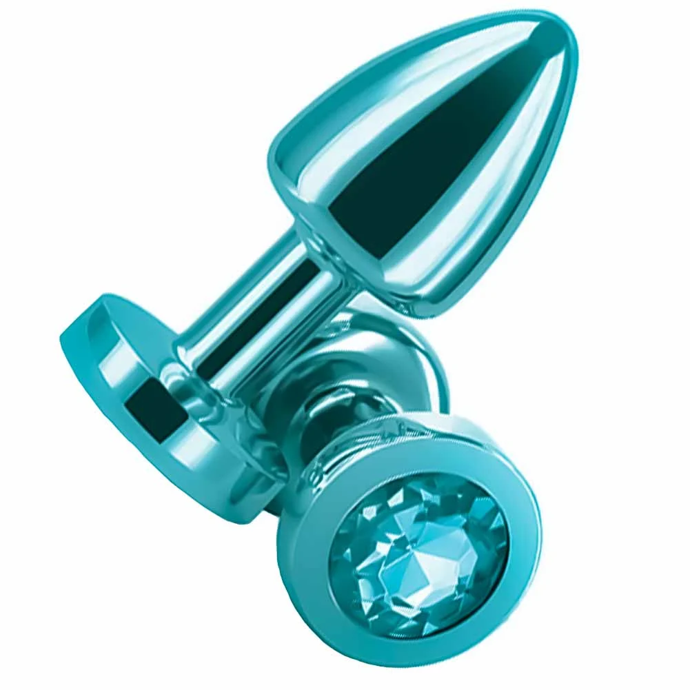 Rear Assets Tapered Metal Butt Plug, Petite, Teal