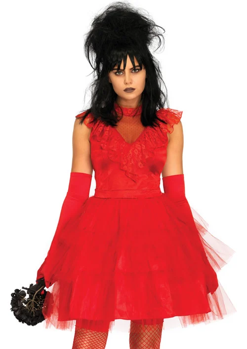 Red Lydia Beetlejuice Wedding Dress Costume