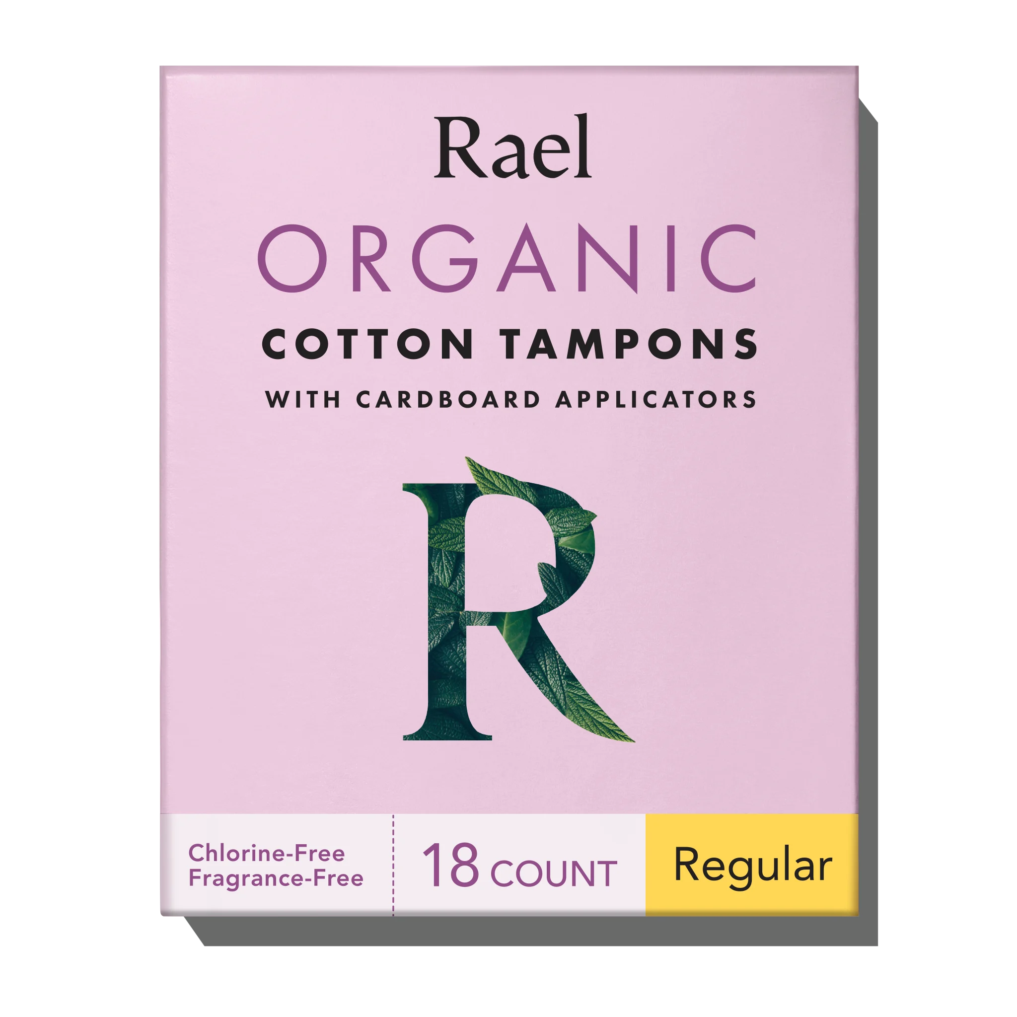 Regular Cardboard Applicator Tampons Made With Organic Cotton
