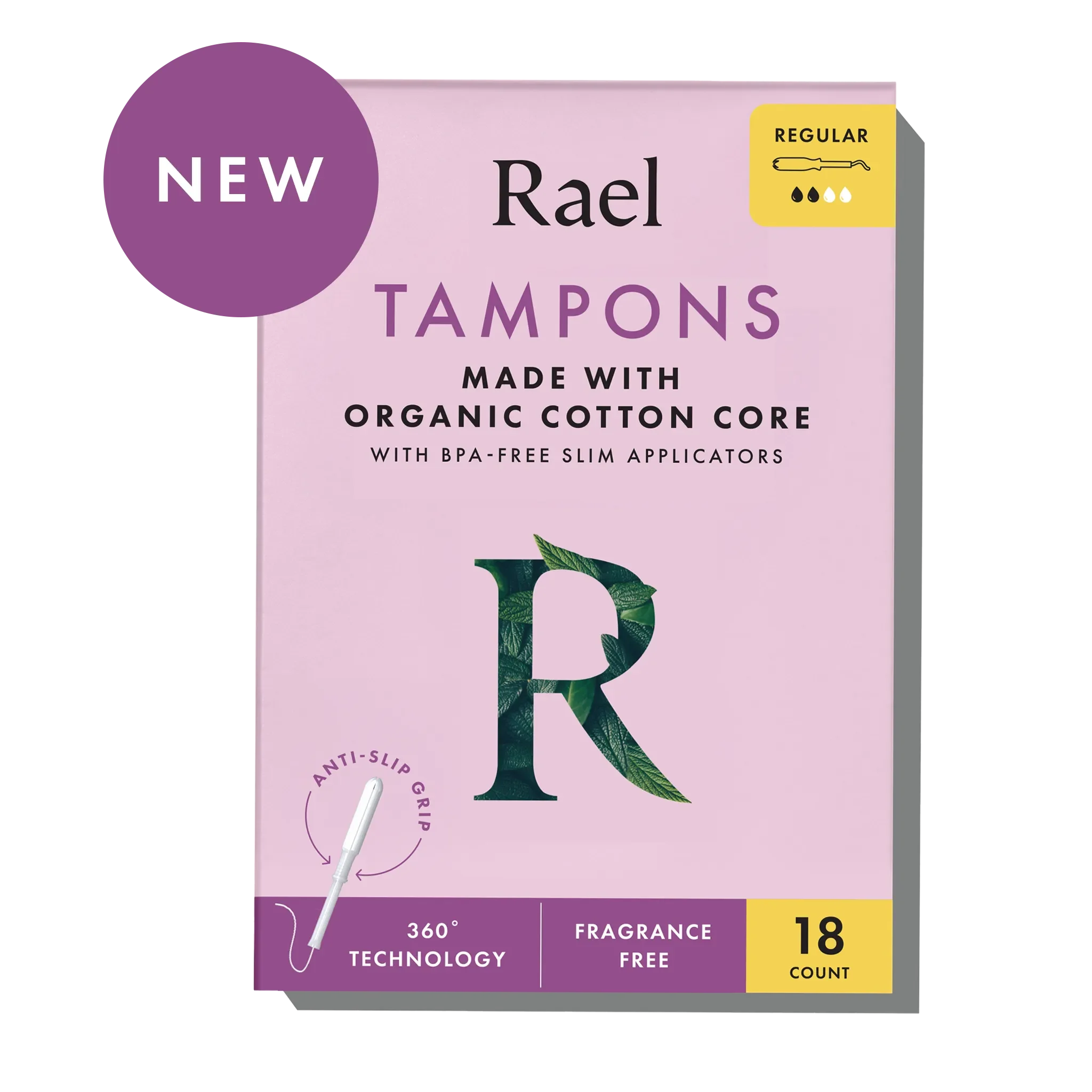 Regular Slim Applicator Tampons Made With Organic Cotton