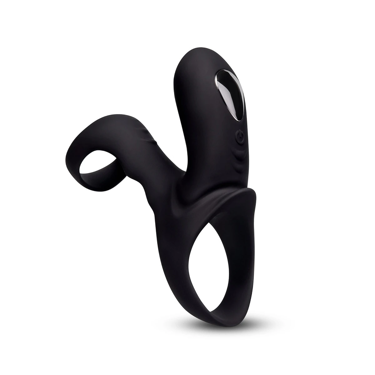 remote-control rechargeable penis sleeve with clitoral enhancer