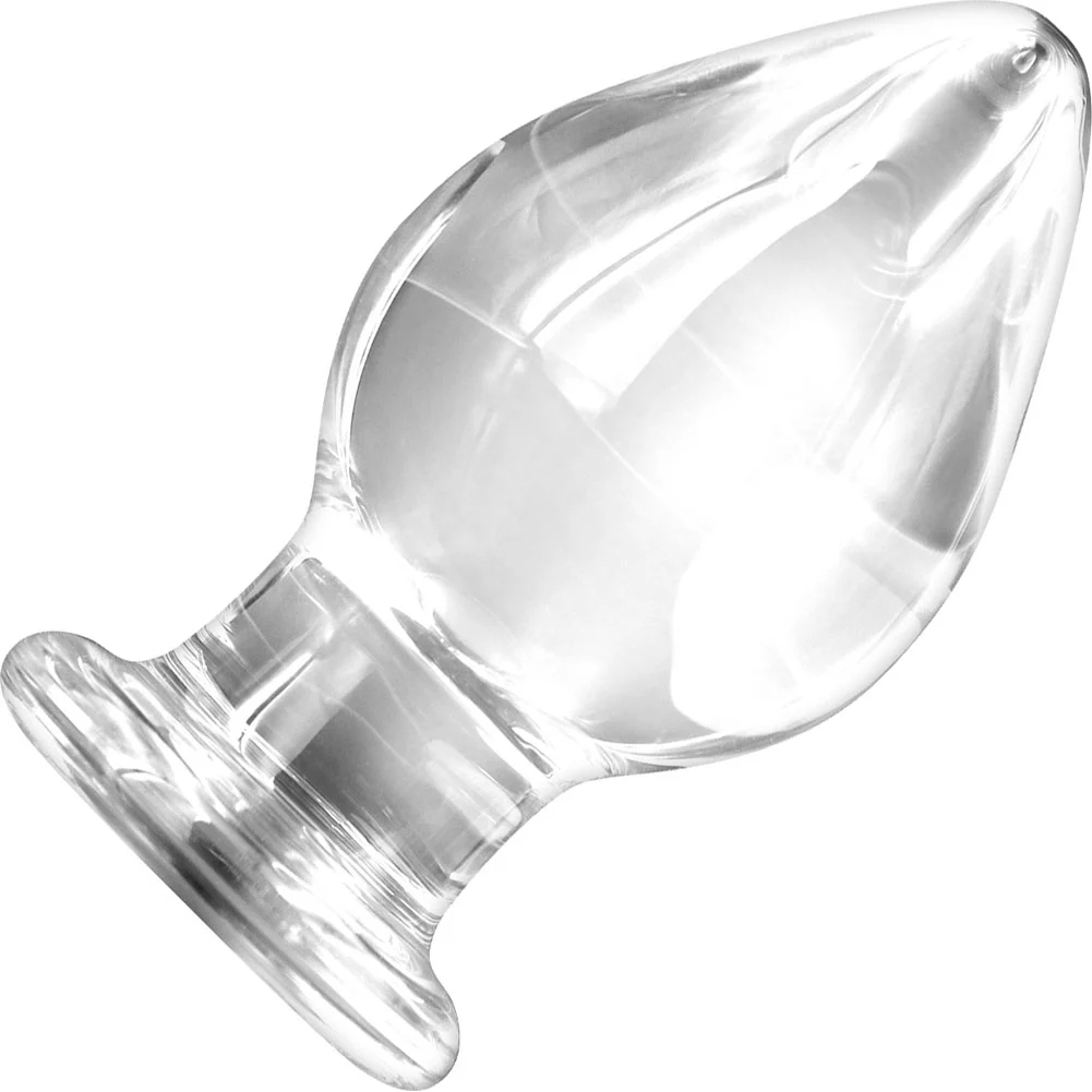 Renegade Glass Knight Anal Plug, 5.2", Clear