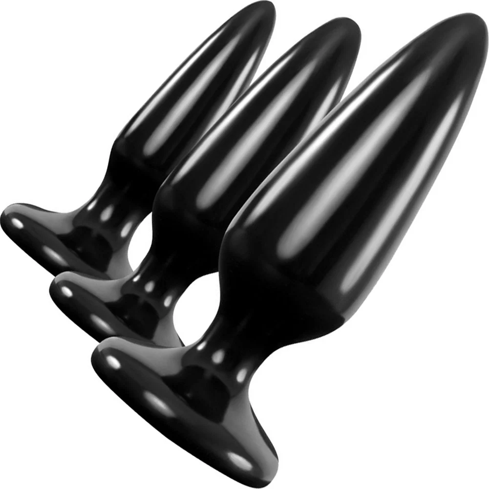 Renegade Pleasure Plugs Anal Trainer Kit, 3 Sizes, Black