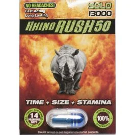 Rhino Rush 50 Solo 13000 Male Sexual Enhancer Blue Pill