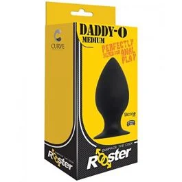 Rooster Daddy-O Medium Silicone Butt Plug Black