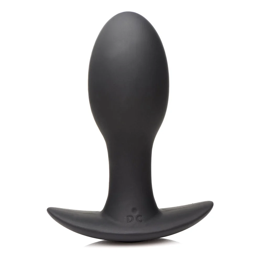 Rooster Rumbler Vibrating Silicone Anal Plug Medium Black